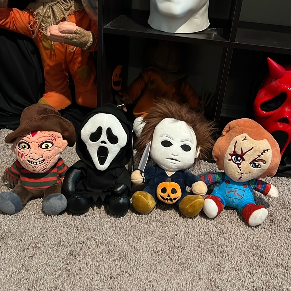 Horror Plushies- Michael Myers, Ghostface, Chucky and Freddy